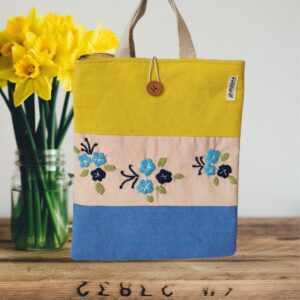 13" Floral Laptop sleeve | Fabric Laptop Cover | Padded Book Protector