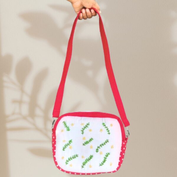 Red Travel Pouch Cum Sling Bag for Women - Image 2