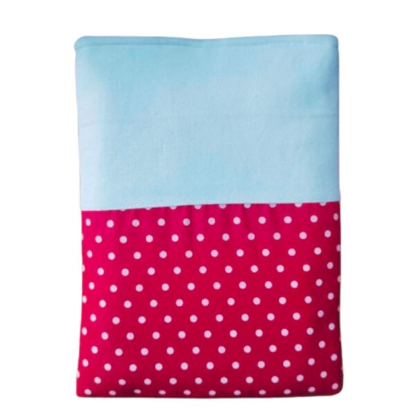 Red Polka Dot book sleeve, Fabric book pouch, Padded book cover - Image 5