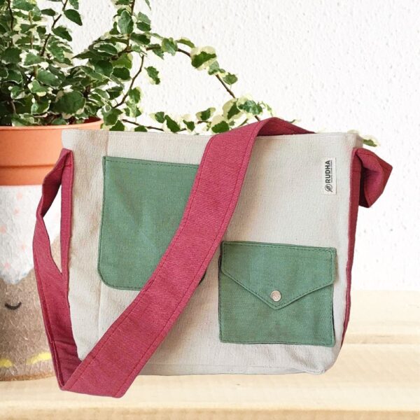 Pink -Green CrossBody Sling Bags for Girls - Image 5