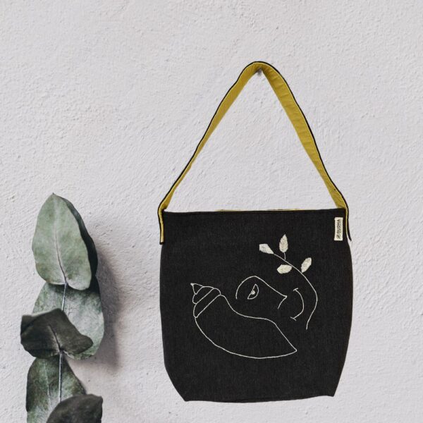 Black Cotton Conch Hobo Bags | Women Shoulder Bags - Image 5