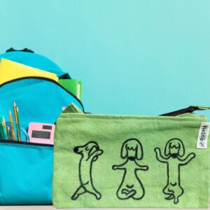HandPainted Canvas Pencil Pouch: 9*5 multipurpose handmade pouches
