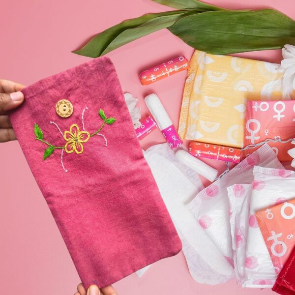 Floral Organic Sanitary pad Pouch - Image 2