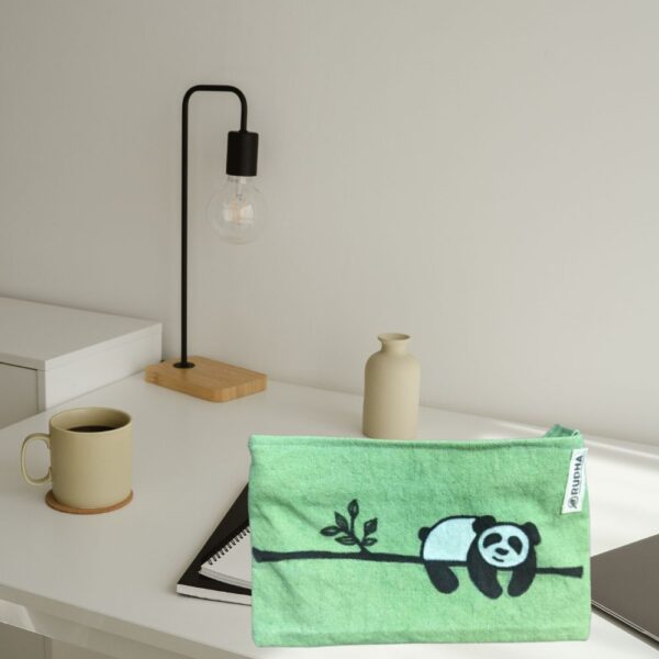 Sustainable Pouch for Girls, Handmade zipper pouch for teens, 9x5 cotton pouch - Image 3