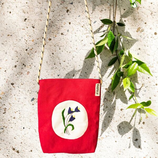 Red tulip Sling Bag for women, Sustainable Fashion bags for Women - Image 3