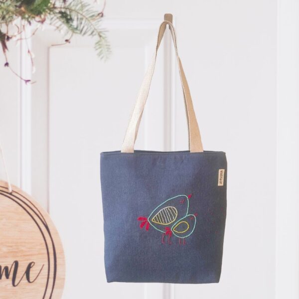 Blue Tote Bags For Women/Girls | Every Day Cotton Bags - Image 5