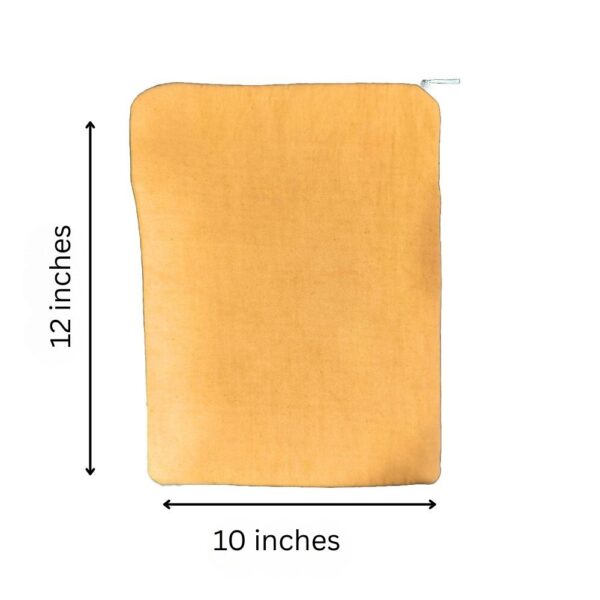 Yellow Fabric Ipad Pouch, Book Protector, Padded hand embroidered ipad sleeve - Image 5
