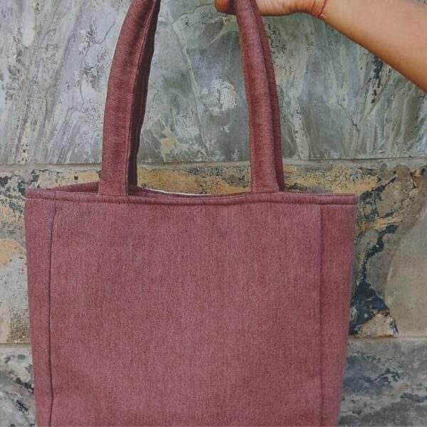 Brown Cotton Small Tote Bags for Women | Every Day Totes - Image 3