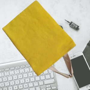 Fabric Mac Book Sleeve | Hand embroidered Laptop Bag | Zipper Fabric Pouch