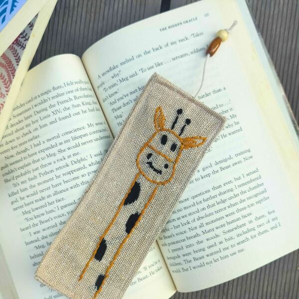 Giraffe Bookmark | Jute Bookmarks 2x8 inches| Handmade Gifts - Image 2