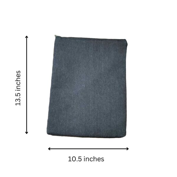Black Floral 11" Macbook Sleeve, Hand embroidered Tablet /Laptop Cover - Image 4