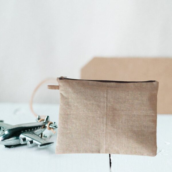 Fabric with Hand embroidery Zipper Pouch, Mutipurpose Cloth Organizer - Image 3
