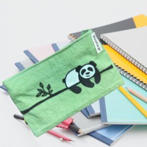 Sustainable Pouch for Girls, Handmade zipper pouch for teens, 9x5 cotton pouch