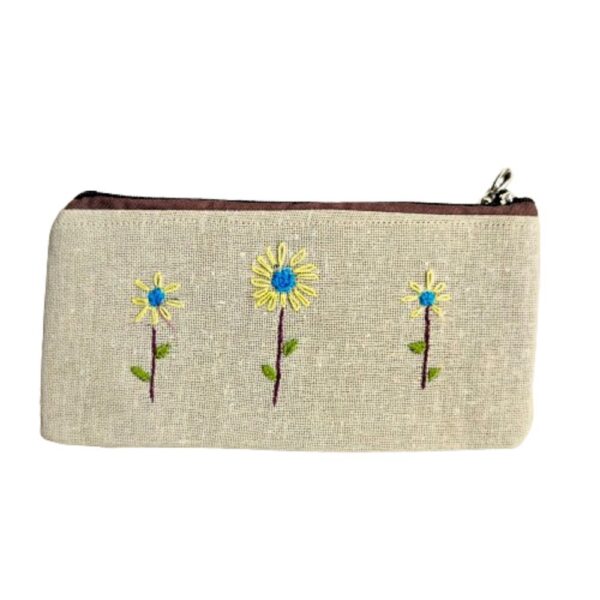 Rudha Makeup Pouch Cotton Zipper Pouch for Travel, Jute Pouch - Image 2
