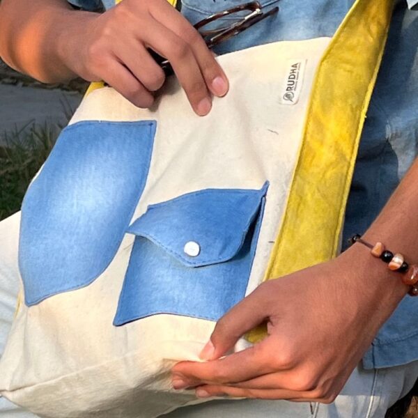 Yellow-Blue CrossBody Everyday Bags