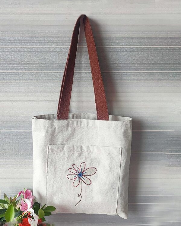 Flower Cotton Tote bags | EveryDay Cotton Bags - Image 2