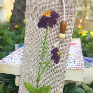 Purple Flower Handmade Bookmarks| Fabric Bookmarks | Gift for Book Lovers