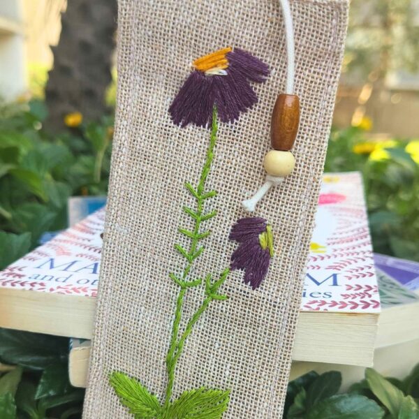 Purple Flower Handmade Bookmarks| Fabric Bookmarks | Gift for Book Lovers