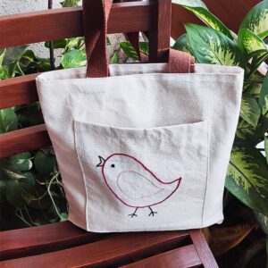 Sparrow Cotton Tote Bag