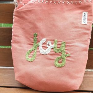 Peach Crossbody Cotton Bag, EveryDay Bucket bag for Girls, Hand crafted Slings