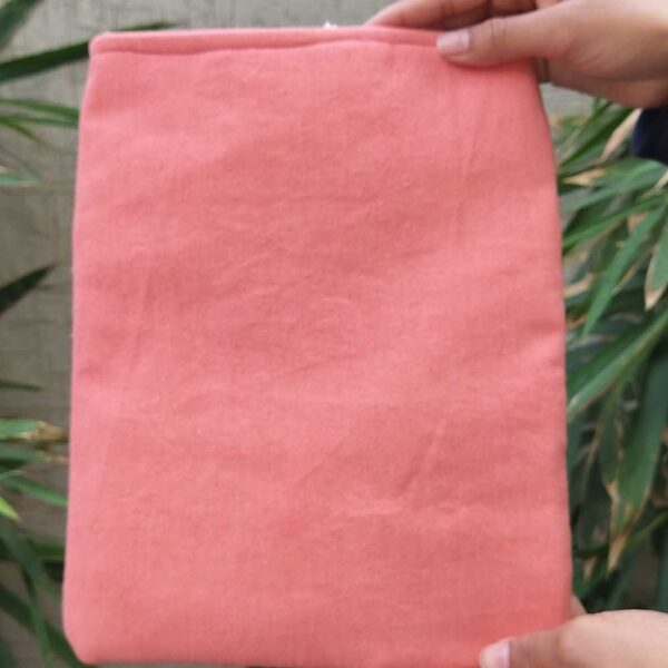 Orange book sleeve, Fabric book pouch, Padded book protector - Image 3