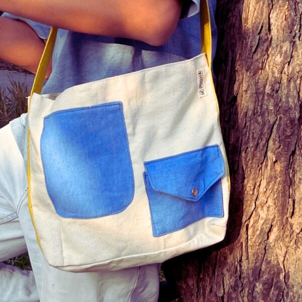 Yellow-Blue CrossBody Everyday Bags - Image 3