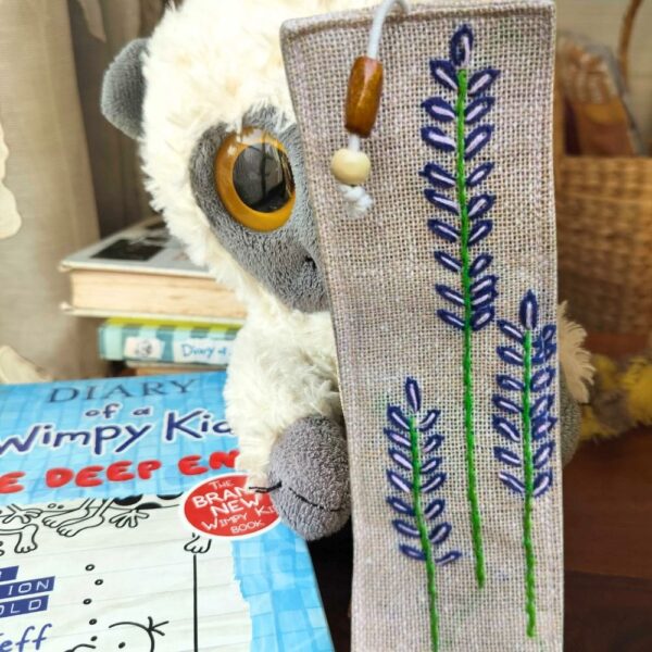 Blue Leaf Handmade Bookmark | Fabric Bookmarks | Gift for Readers