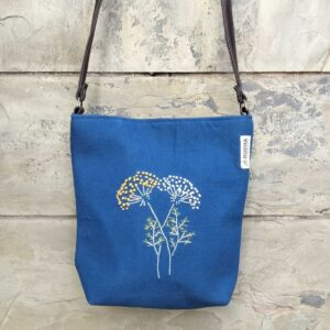 Flower Designed Hand Embroidered Cotton Sling Bag | Women Sling bags