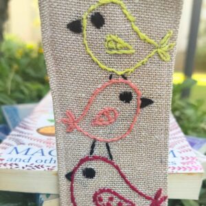 Colorful Birds Bookmark | Jute Bookmarks 2x8 inches| Bookish Gifts