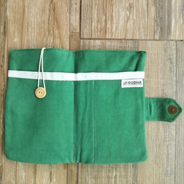 Green Women's handmade Wallet | Hand embroidered wallet Gift for Her - Image 2