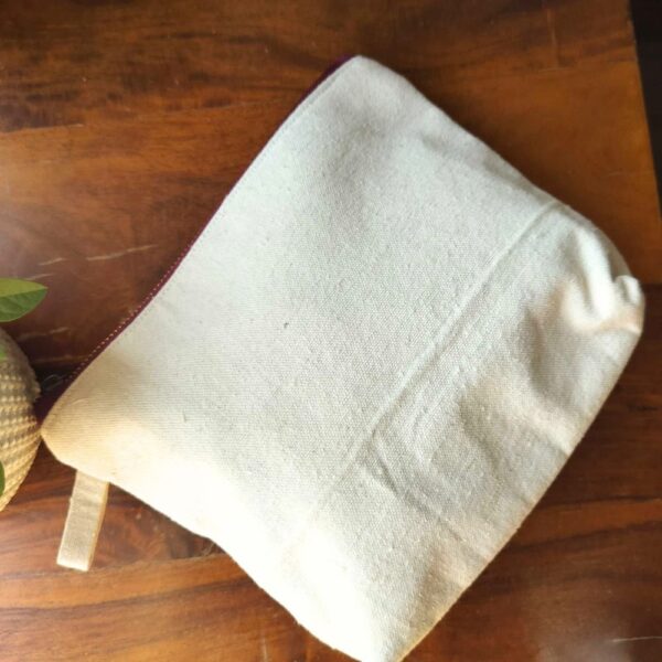 Zipper Sustainable Multipurpose Pouch for Women | Cotton Pouches 9x7x1.5 - Image 4