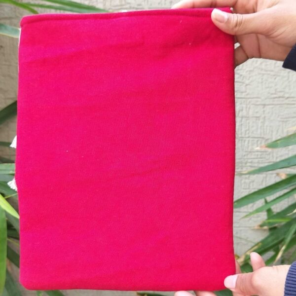 Red-White book sleeve, Fabric book pouch, Padded book protector - Image 3