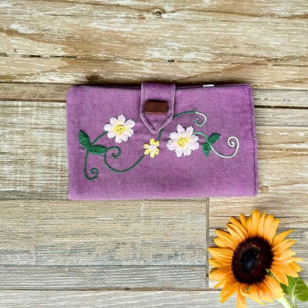 Women's hand embroidered Fabric Wallet | Gift for Her | Phone Wallet - Image 2