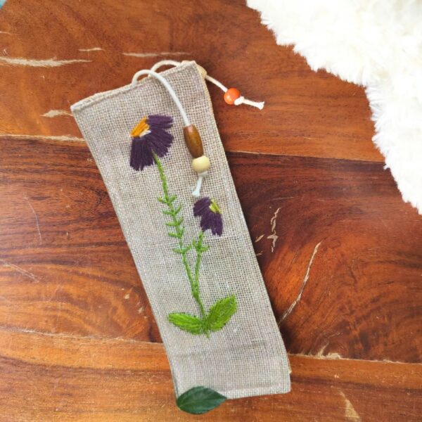 Purple Flower Handmade Bookmarks| Fabric Bookmarks | Gift for Book Lovers - Image 2