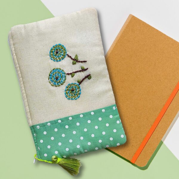 Fabric Handembroidery Zipper Pouch - 5.5inchx8.5inch