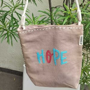 Grey Rope Bag Cotton Crossbody Sling, Bucket Bags for Girls, Hand crafted Bag