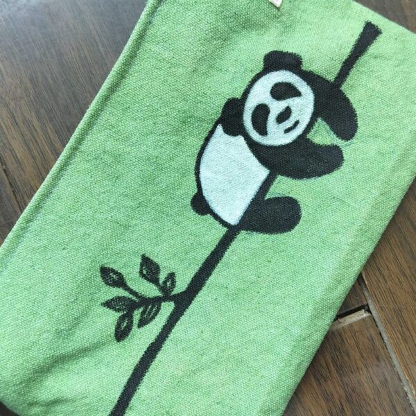 Sustainable Pouch for Girls, Handmade zipper pouch for teens, 9x5 cotton pouch - Image 2