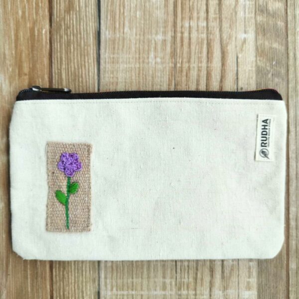Fabric Zipper Pouch | Pencil Pouch, Travel pouch| Sustainable handmade pouches