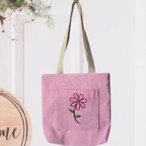 Pink Cotton Tote Bag for women