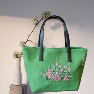 Green Cotton Handcrafted Bag / Shoulder Hand Bags/ Designer Bags