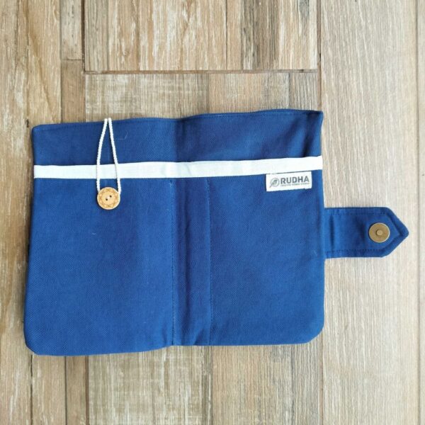 Blue Women's hand embroidered Fabric Wallet | Gift for Her | Phone Wallet - Image 3