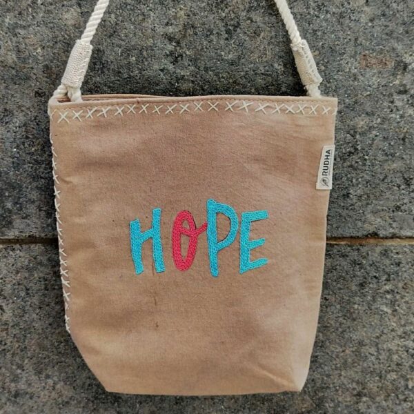 Grey Rope Bag Cotton Crossbody Sling, Bucket Bags for Girls, Hand crafted Bag - Image 2