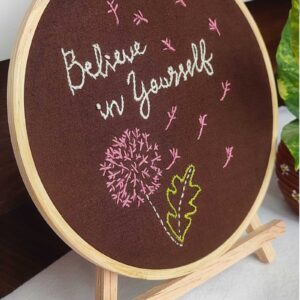 Dandelion Embroidery Handmade Frame