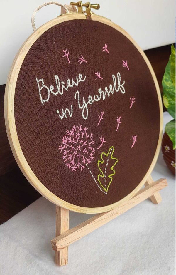 Dandelion Embroidery Handmade Frame