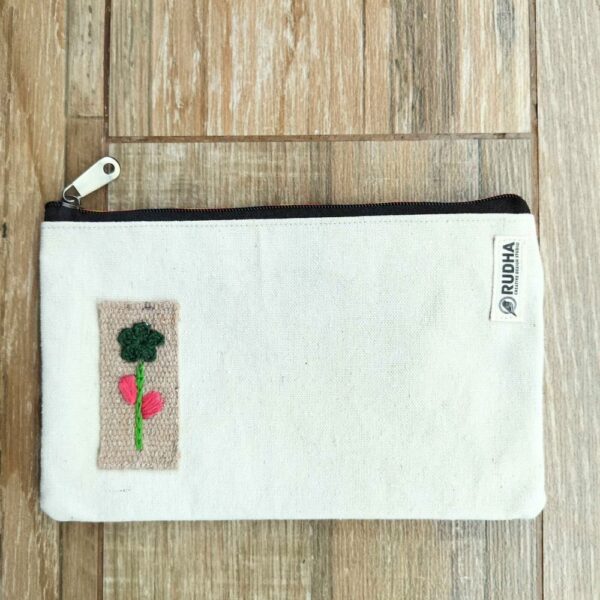 Cotton Small Zipper Pouch | Makeup Pouch, Travel pouch | 10x6 inch