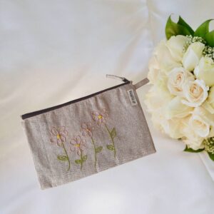 Peach Flower travel Makeup Bag, Zipper Pouch