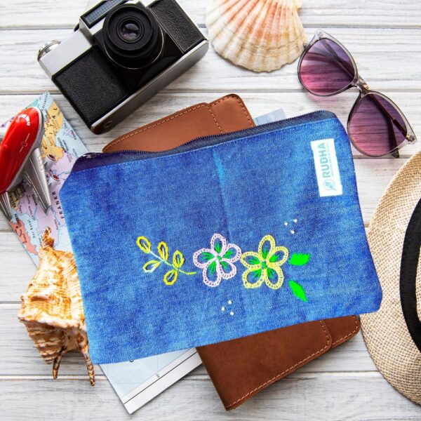 Fabric Zipper Pouch | Pencil Pouch, Travel pouch| Sustainable handmade pouches