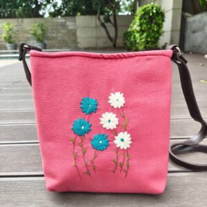 Women's Handcrafted Cotton Sling Bag | Handmade Floral Everyday Bag