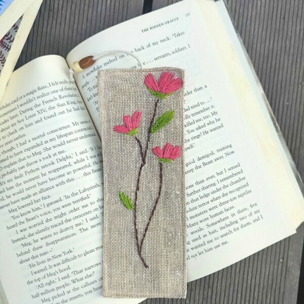 Tulip Handmade Bookmarks for Kids, Jute Bookmarks 2x7inches - Image 3