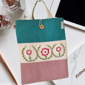 Cotton Padded Laptop Pouch Fits 11 -13", Book Cover for Macbook, iPad Pro